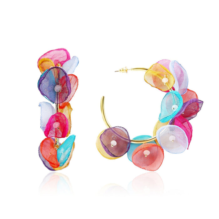 Wholesale flower beaded earrings JDC-ES-ManY006 Earrings 满溢 17 Wholesale Jewelry JoyasDeChina Joyas De China