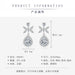 Wholesale flower long pink silver plated earrings JDC-ES-BZ015 Earrings 标志 Wholesale Jewelry JoyasDeChina Joyas De China