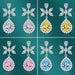Wholesale flower long pink silver plated earrings JDC-ES-BZ015 Earrings 标志 Wholesale Jewelry JoyasDeChina Joyas De China