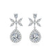 Wholesale flower long pink silver plated earrings JDC-ES-BZ015 Earrings 标志 White Wholesale Jewelry JoyasDeChina Joyas De China