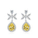 Wholesale flower long pink silver plated earrings JDC-ES-BZ015 Earrings 标志 yellow Wholesale Jewelry JoyasDeChina Joyas De China