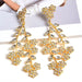 Wholesale Flower Rhinestone Electroplating Alloy Earrings JDC-ES-SK088 Earrings 深刻 Wholesale Jewelry JoyasDeChina Joyas De China