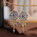 Wholesale Flower Rhinestone Metal Earrings JDC-ES-Daiq019 Earrings 黛茜 Wholesale Jewelry JoyasDeChina Joyas De China