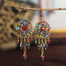 Wholesale Flower Rhinestone Metal Earrings JDC-ES-Daiq019 Earrings 黛茜 DC1715-5 color Wholesale Jewelry JoyasDeChina Joyas De China