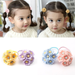 Bulk Jewelry Wholesale flower rubber yellow/pink Hair Scrunchies JDC-HS-K048 Wholesale factory from China YIWU China