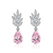 Wholesale flowers are studded with zirconium crystal silver plated earrings JDC-ES-BZ009 Earrings 标志 Powder Wholesale Jewelry JoyasDeChina Joyas De China
