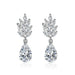 Wholesale flowers are studded with zirconium crystal silver plated earrings JDC-ES-BZ009 Earrings 标志 White Wholesale Jewelry JoyasDeChina Joyas De China