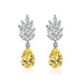 Wholesale flowers are studded with zirconium crystal silver plated earrings JDC-ES-BZ009 Earrings 标志 Yellow Wholesale Jewelry JoyasDeChina Joyas De China