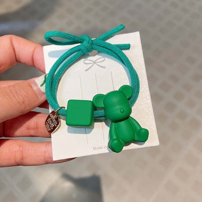 Wholesale fluorescent color bear hair rope (F) JDC-HS-GSFS012 Hair Scrunchies 夙尚 1 Wholesale Jewelry JoyasDeChina Joyas De China