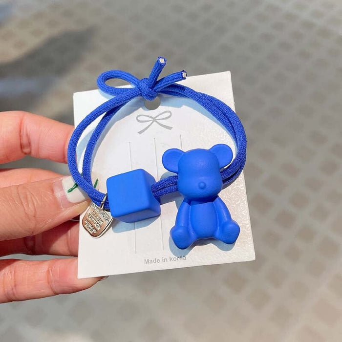 Wholesale fluorescent color bear hair rope (F) JDC-HS-GSFS012 Hair Scrunchies 夙尚 Wholesale Jewelry JoyasDeChina Joyas De China