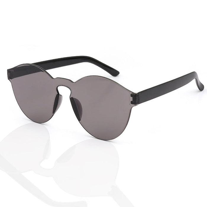 Wholesale Frameless One Piece PC Transparent Sunglasses JDC-SG-XingY003 Sunglasses 兴业 Ash permeable sheet Wholesale Jewelry JoyasDeChina Joyas De China