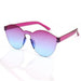 Wholesale Frameless One Piece PC Transparent Sunglasses JDC-SG-XingY003 Sunglasses 兴业 Purple blue Wholesale Jewelry JoyasDeChina Joyas De China