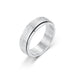 Wholesale Frosted Rotating Decompression Stainless Steel Couple Ring JDC-RS-DingC002 Rings 顶潮 silver 7 Wholesale Jewelry JoyasDeChina Joyas De China