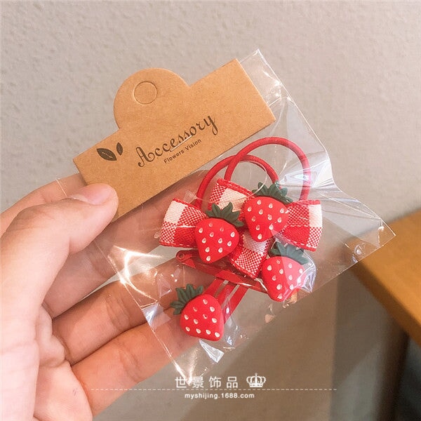 Wholesale fruit small rubber band does not hurt hair hair scrunchies MOQ≥5 JDC-HS-Shij008 Hair Scrunchies 世景 Wholesale Jewelry JoyasDeChina Joyas De China