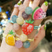 Wholesale fruit watermelon strawberry resin hair rope JDC-HS-ShiX001 Hair Scrunchies 诗弦 Wholesale Jewelry JoyasDeChina Joyas De China