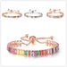 Wholesale full diamond adjustable crystal tennis chain color zircon bracelet MOQ≥2 JDC-BT-Kas001 Bracelet 卡诗 Wholesale Jewelry JoyasDeChina Joyas De China