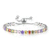 Wholesale full diamond adjustable crystal tennis chain color zircon bracelet MOQ≥2 JDC-BT-Kas001 Bracelet 卡诗 8 MOQ2 Wholesale Jewelry JoyasDeChina Joyas De China