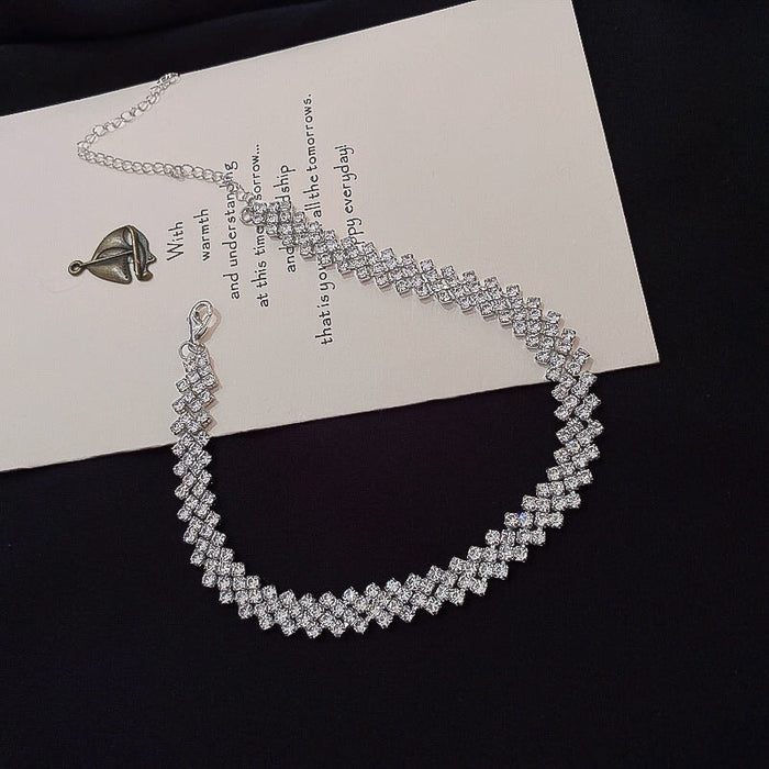 Wholesale full diamond short alloy necklace JDC-NE-BaoY002 Necklaces 宝钰 Wholesale Jewelry JoyasDeChina Joyas De China
