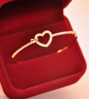 Wholesale full drill cutout love alloy bracelet JDC-BT-RL030 Bracelet 瑞列 Wholesale Jewelry JoyasDeChina Joyas De China