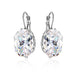 Wholesale full-drill short stud earrings MOQ≥2 JDC-ES-Kas005 Earrings 卡诗 Elliptical white diamond MOQ2 Wholesale Jewelry JoyasDeChina Joyas De China