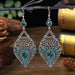 Wholesale full drilled water droplet skeleton alloy drop JDC-ES-daiq013 Earrings 黛茜 3 Wholesale Jewelry JoyasDeChina Joyas De China
