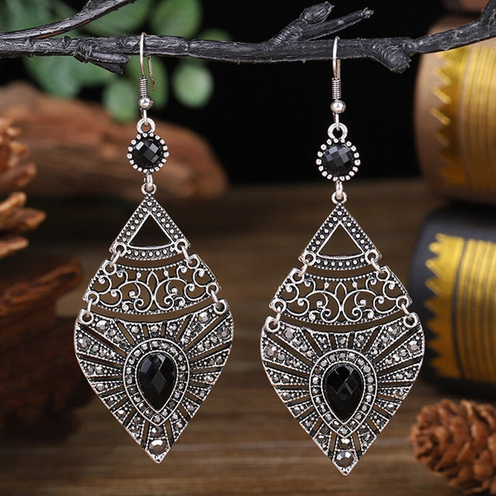 Wholesale full drilled water droplet skeleton alloy drop JDC-ES-daiq013 Earrings 黛茜 Wholesale Jewelry JoyasDeChina Joyas De China
