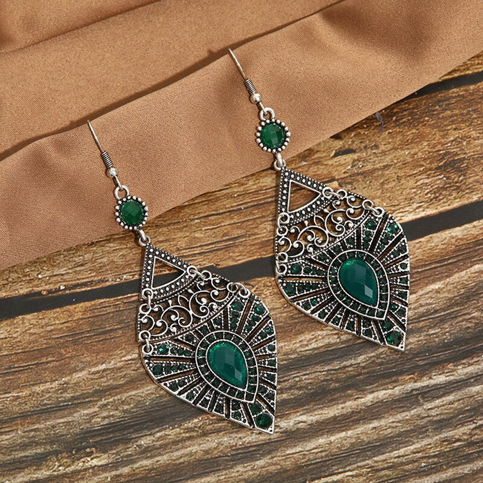 Wholesale full drilled water droplet skeleton alloy drop JDC-ES-daiq013 Earrings 黛茜 Wholesale Jewelry JoyasDeChina Joyas De China