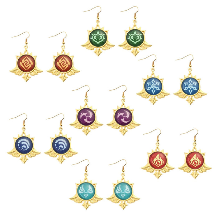 Wholesale game peripheral light Earrings JDC-ES-ZhuoX007 Earrings 卓星 glass Wholesale Jewelry JoyasDeChina Joyas De China