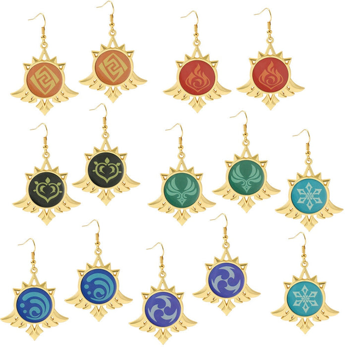 Wholesale game peripheral light Earrings JDC-ES-ZhuoX007 Earrings 卓星 glue dropping Wholesale Jewelry JoyasDeChina Joyas De China