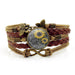 Wholesale gemstone vintage butterfly alloy bracelet JDC-BT-hengx006 Bracelet 横湘 brown Wholesale Jewelry JoyasDeChina Joyas De China