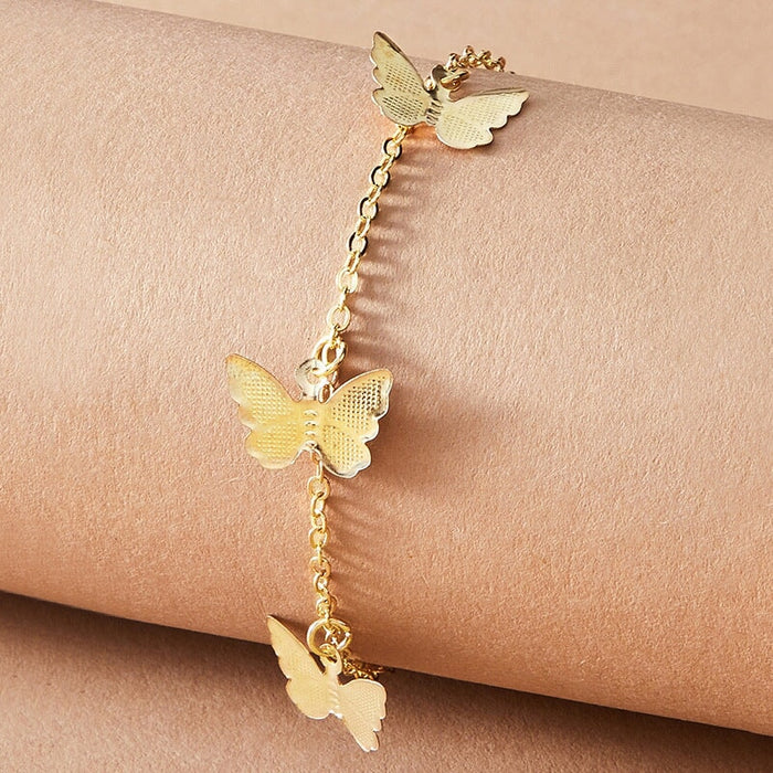 Wholesale geometric butterfly alloy bracelet JDC-BT-NZ037 Bracelet 奈珠 Wholesale Jewelry JoyasDeChina Joyas De China