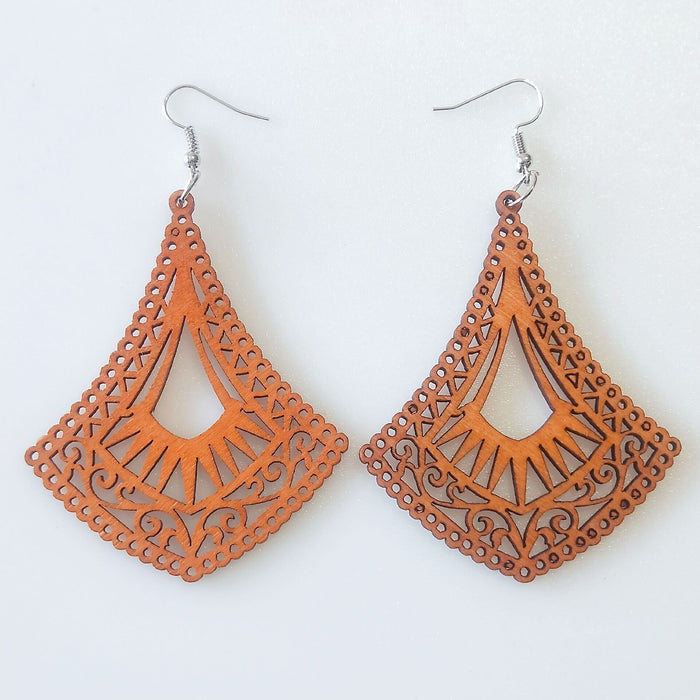 Wholesale Geometric Rhinestone Boho Wood Earrings MOQ≥2 JDC-ES-AnX002 Earrings 安修 12 Wholesale Jewelry JoyasDeChina Joyas De China