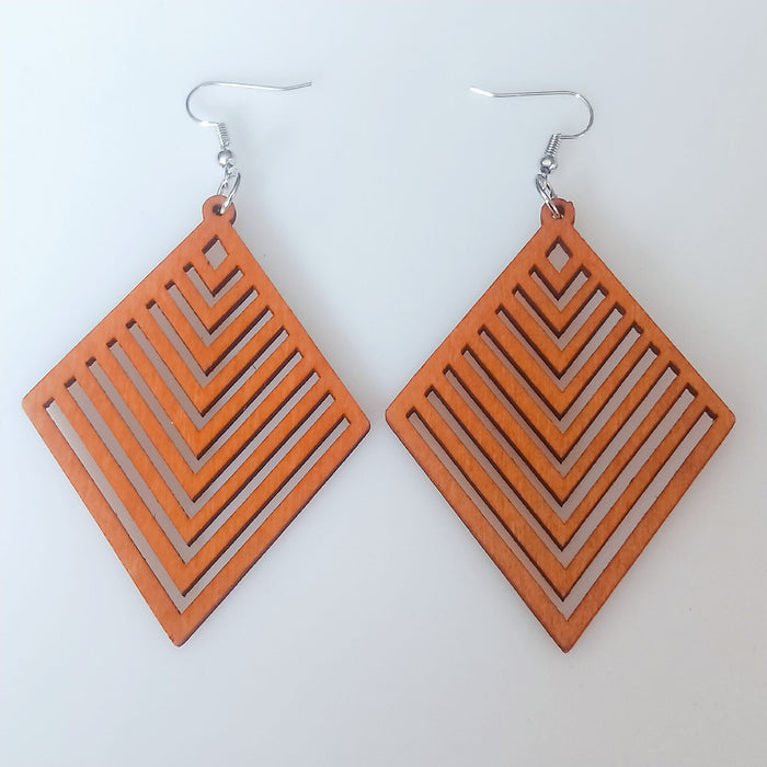 Wholesale Geometric Rhinestone Boho Wood Earrings MOQ≥2 JDC-ES-AnX002 Earrings 安修 Wholesale Jewelry JoyasDeChina Joyas De China