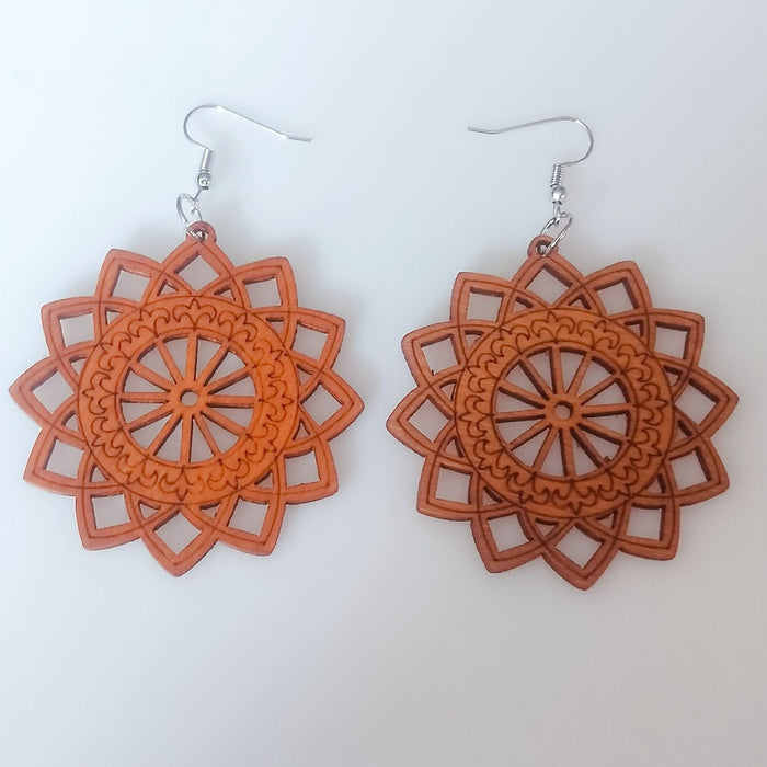 Wholesale Geometric Rhinestone Boho Wood Earrings MOQ≥2 JDC-ES-AnX002 Earrings 安修 20 Wholesale Jewelry JoyasDeChina Joyas De China