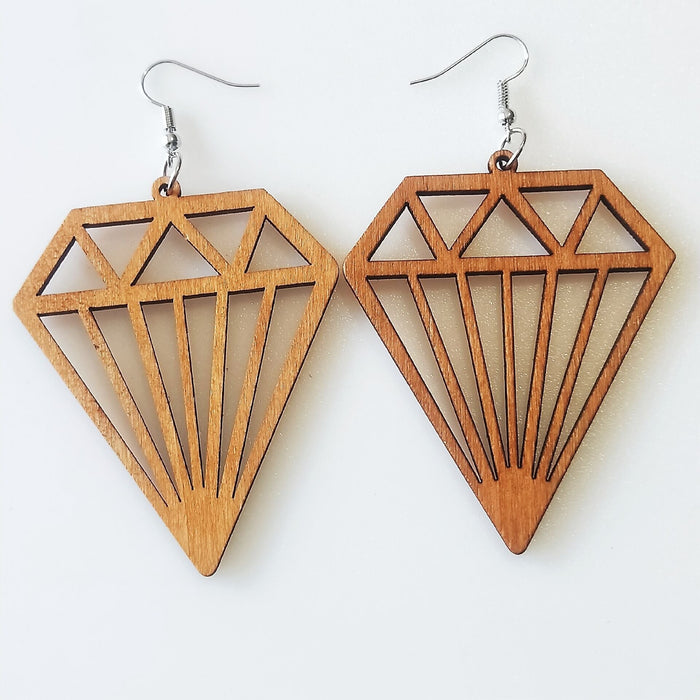 Wholesale Geometric Rhinestone Boho Wood Earrings MOQ≥2 JDC-ES-AnX002 Earrings 安修 3 Wholesale Jewelry JoyasDeChina Joyas De China