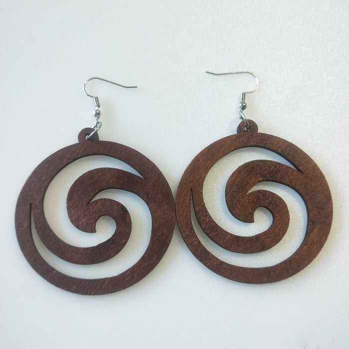 Wholesale Geometric Rhinestone Boho Wood Earrings MOQ≥2 JDC-ES-AnX002 Earrings 安修 Wholesale Jewelry JoyasDeChina Joyas De China