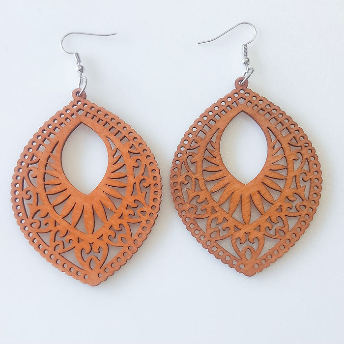 Wholesale Geometric Rhinestone Boho Wood Earrings MOQ≥2 JDC-ES-AnX002 Earrings 安修 Wholesale Jewelry JoyasDeChina Joyas De China