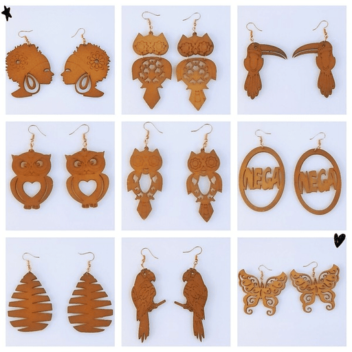 Wholesale Geometric Rhinestone Boho Wood Earrings MOQ≥2 JDC-ES-AnX003 Earrings 安修 Wholesale Jewelry JoyasDeChina Joyas De China