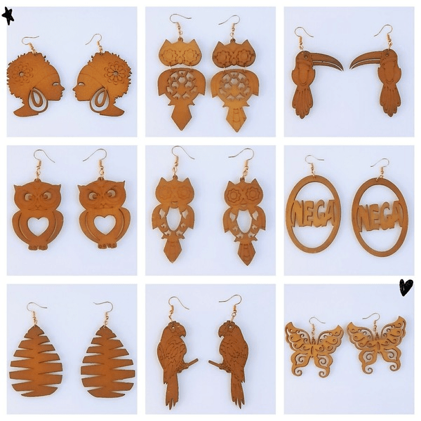 Wholesale Geometric Rhinestone Boho Wood Earrings MOQ≥2 JDC-ES-AnX003 Earrings 安修 Wholesale Jewelry JoyasDeChina Joyas De China