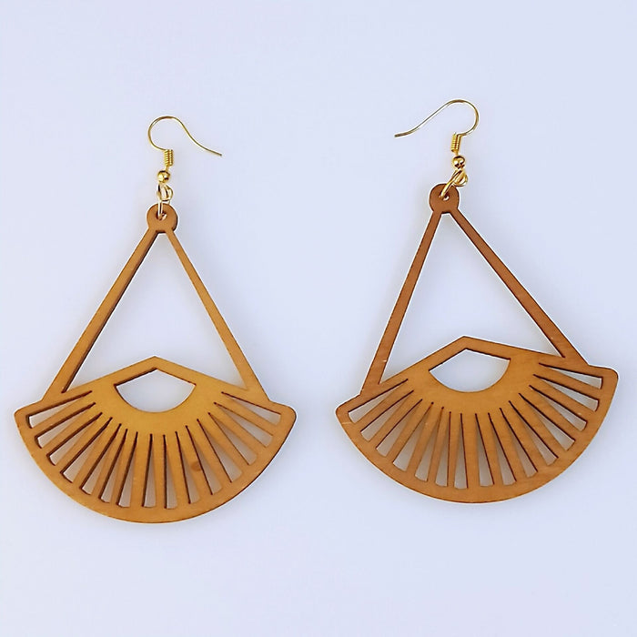 Wholesale Geometric Rhinestone Boho Wood Earrings MOQ≥2 JDC-ES-AnX003 Earrings 安修 75mm*58mm Wholesale Jewelry JoyasDeChina Joyas De China