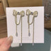 Wholesale girl bright diamond Bow Earrings 925 silver needles JDC-ES-ChiH019 Earrings 池豪 gold Wholesale Jewelry JoyasDeChina Joyas De China