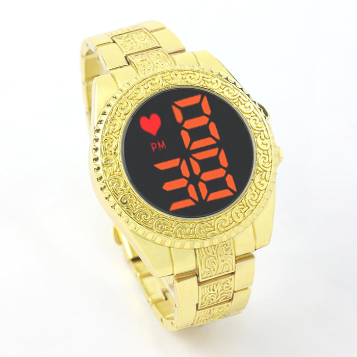 Wholesale Glass Mirror Alloy Stainless Steel Touch LED Watch JDC-WH-Jinj024 Watch 金嘉 gold Wholesale Jewelry JoyasDeChina Joyas De China