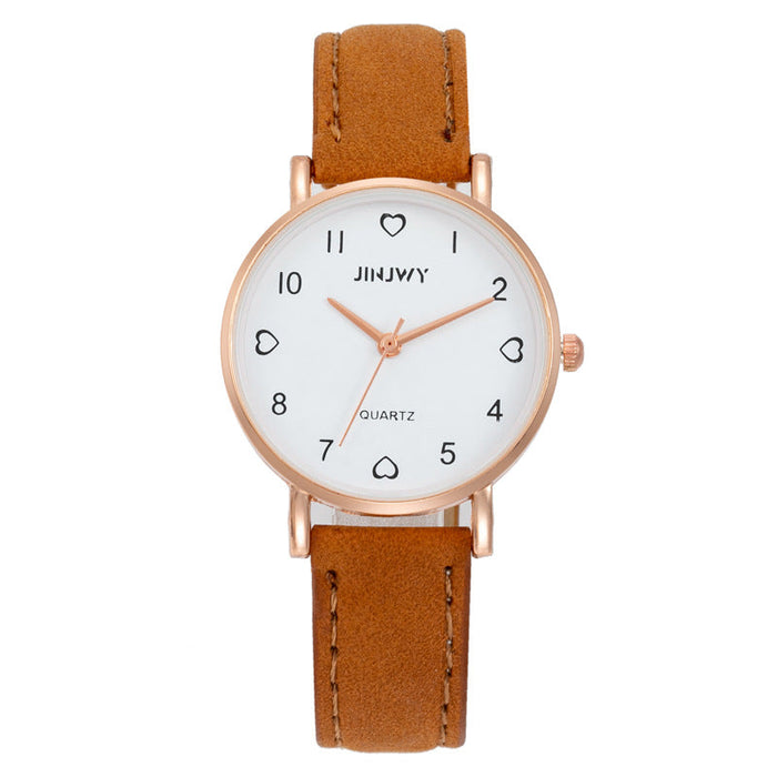 Wholesale Glass Mirror Stainless Steel Alloy Quartz Watch JDC-WH-Jinj031 Watch 金嘉 brown Wholesale Jewelry JoyasDeChina Joyas De China