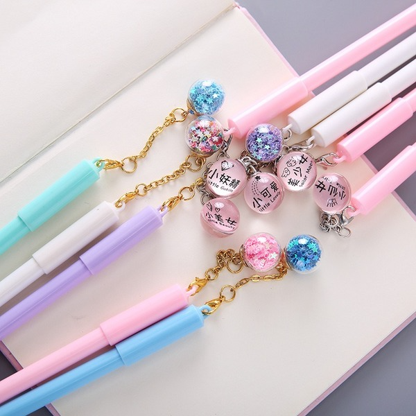 Wholesale Glass Pendant Plastic Ballpoint Pen JDC-BP-GSWL010 Ballpoint pen JoyasDeChina Wholesale Jewelry JoyasDeChina Joyas De China