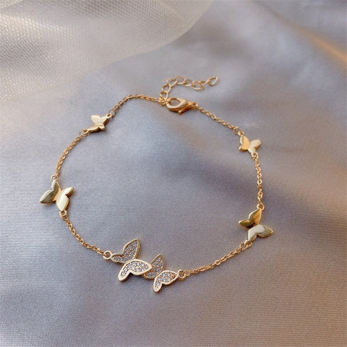 Wholesale glitter diamond butterfly micro-set bracelet JDC-BT-BaoY006 Braceletb 宝钰 Wholesale Jewelry JoyasDeChina Joyas De China
