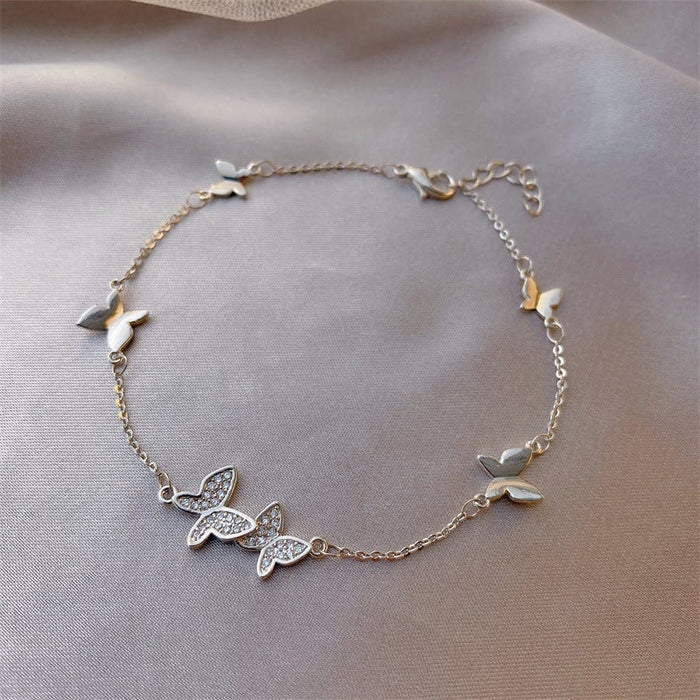 Wholesale glitter diamond butterfly micro-set bracelet JDC-BT-BaoY006 Braceletb 宝钰 Silver Wholesale Jewelry JoyasDeChina Joyas De China
