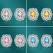 Wholesale glitter diamond flower plated silver stud earrings JDC-ES-BZ017 Earrings 标志 Wholesale Jewelry JoyasDeChina Joyas De China