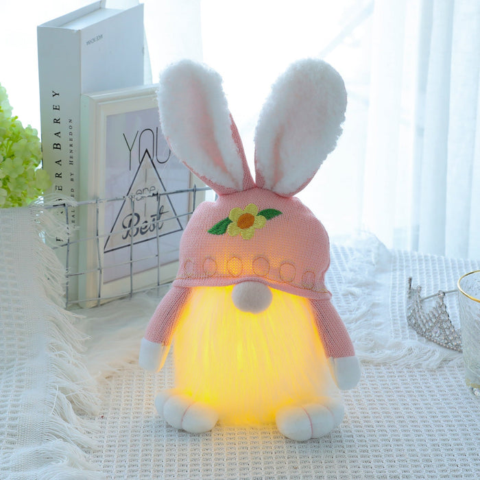 Wholesale Glowing Easter Knitted Wool Bunny Doll Cloth Ornament JDC-OS-QuY003 Ornaments 趣颖 Wholesale Jewelry JoyasDeChina Joyas De China