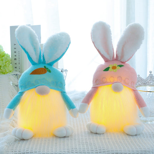 Wholesale Glowing Easter Knitted Wool Bunny Doll Cloth Ornament JDC-OS-QuY003 Ornaments 趣颖 Wholesale Jewelry JoyasDeChina Joyas De China