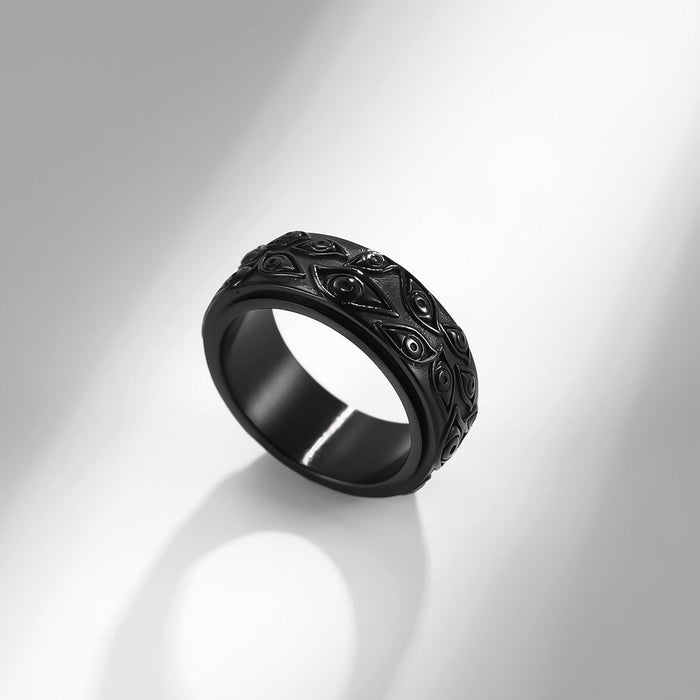 Wholesale God's Eye can rotate vintage stainless steel ring JDC-RS-QianF005 Rings 千风 Wholesale Jewelry JoyasDeChina Joyas De China
